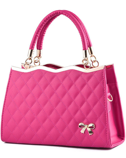 Crossbody shoulder bag with bow