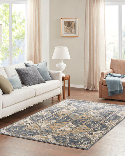 Tiled Border Area Rug