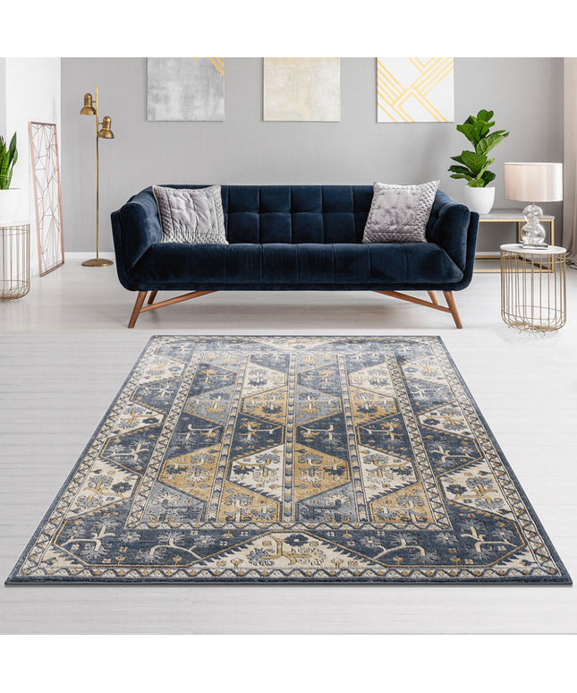 Tiled Border Area Rug