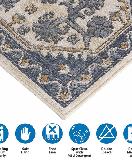 Tiled Border Area Rug