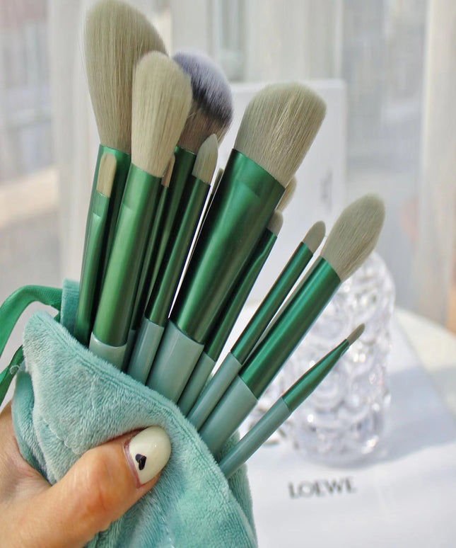 Cloth Bag Portable Soft Hair Makeup Brush Suit