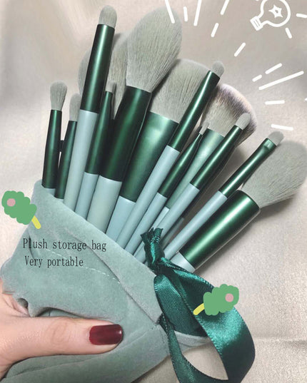Cloth Bag Portable Soft Hair Makeup Brush Suit