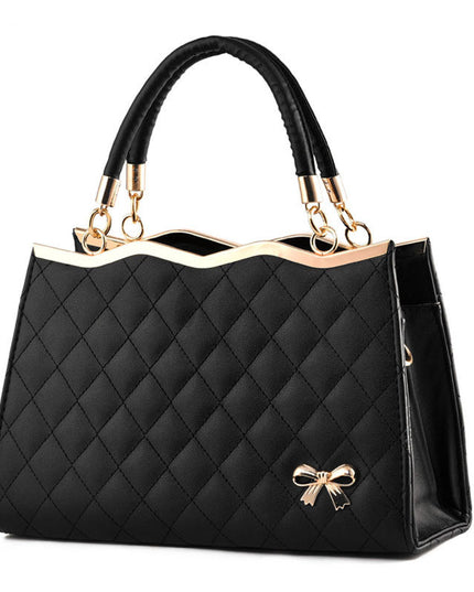 Crossbody shoulder bag with bow