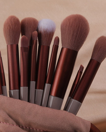 Cloth Bag Portable Soft Hair Makeup Brush Suit