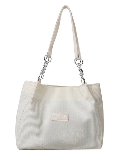 New Corduroy One-shoulder Tote Large Capacity Handbag For Women